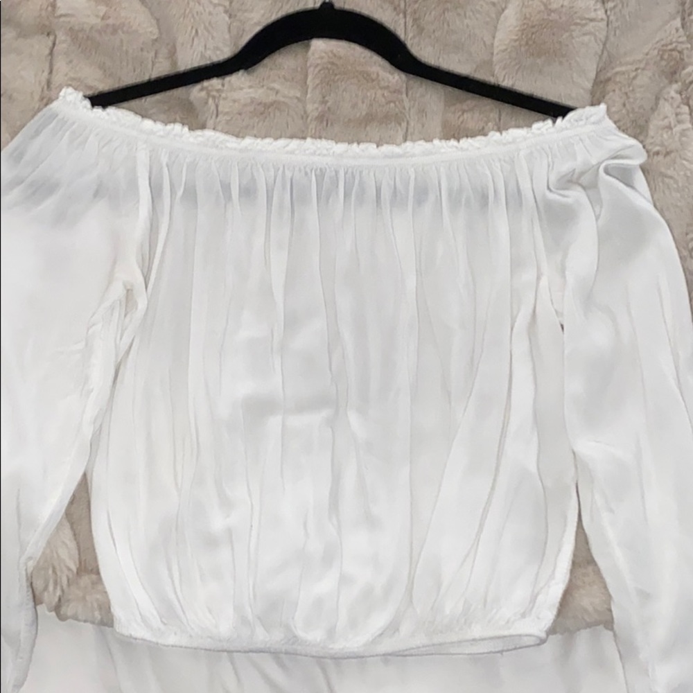 Off The Shoulder White Top